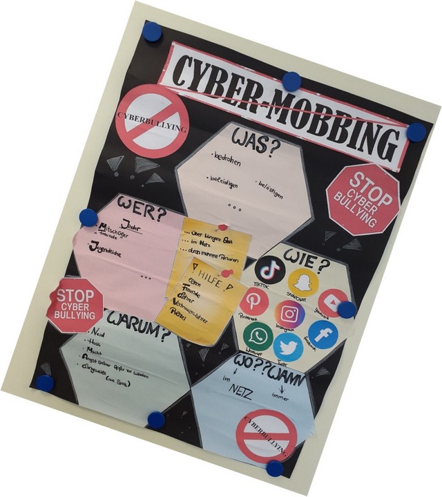 Plakat zum Thema Cybermobbing